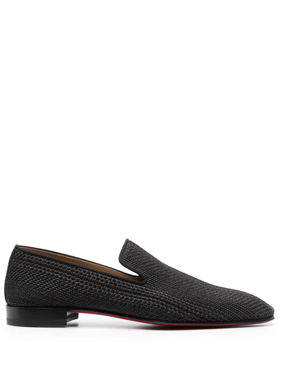 interwoven leather loafers