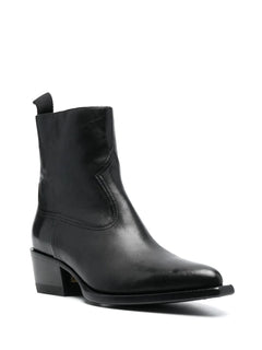 50mm pointed-toe leather boots