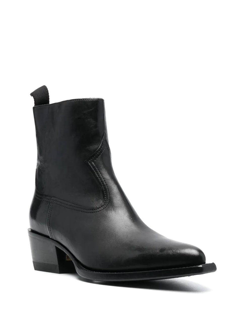 50mm pointed-toe leather boots
