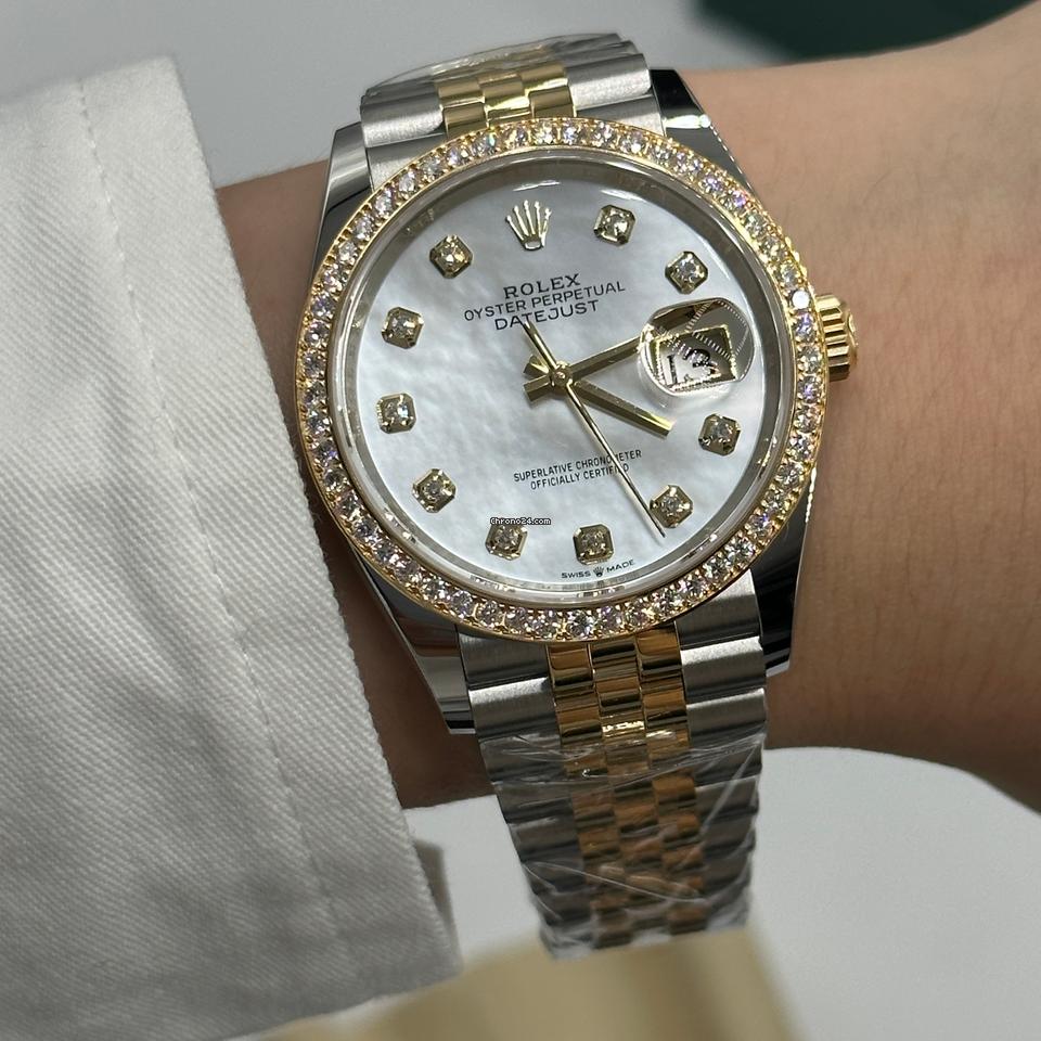 Rolex | Datejust | 126283RBR | Gold/Steel | 36 mm | Gold/Steel | Mother of pearl | Automatic