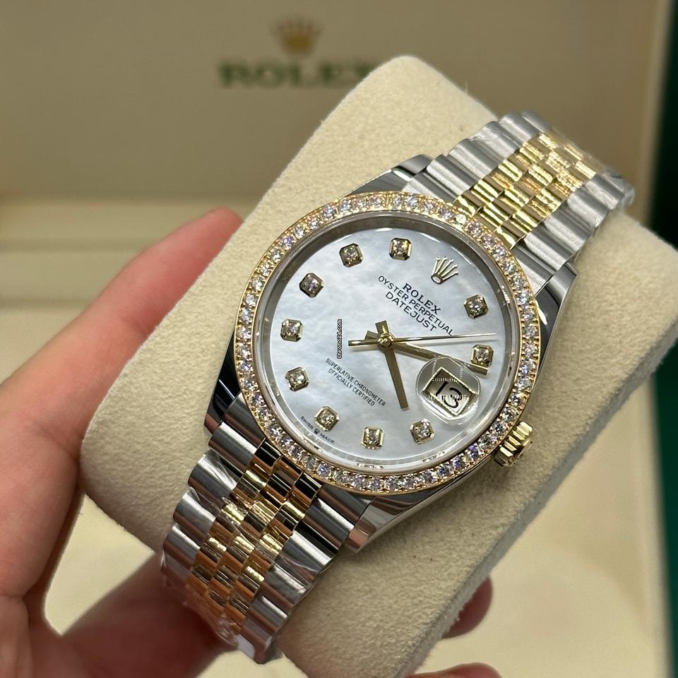 Rolex | Datejust | 126283RBR | Gold/Steel | 36 mm | Gold/Steel | Mother of pearl | Automatic