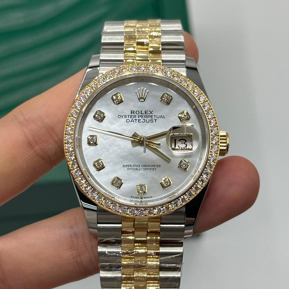 Rolex | Datejust | 126283RBR | Gold/Steel | 36 mm | Gold/Steel | Mother of pearl | Automatic