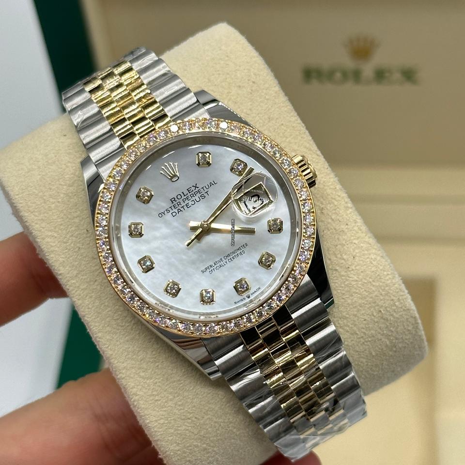 Rolex | Datejust | 126283RBR | Gold/Steel | 36 mm | Gold/Steel | Mother of pearl | Automatic