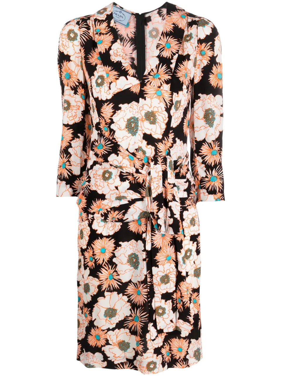 2000s floral wrap-around dress