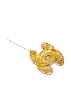 1980-1986 CC diamond-quilted brooch