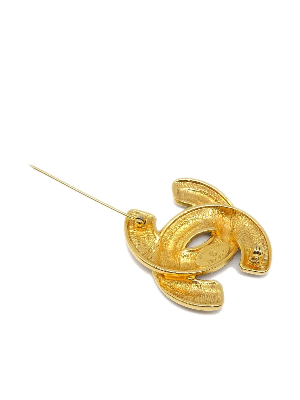 1980-1986 CC diamond-quilted brooch