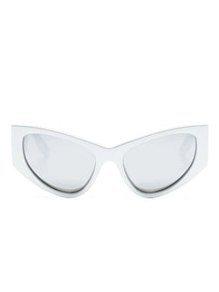 logo-print D-frame sunglasses