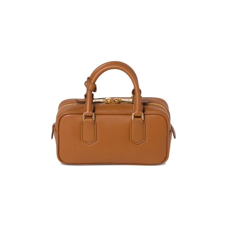 Miu Miu Arcadie Leather Bag Cognac