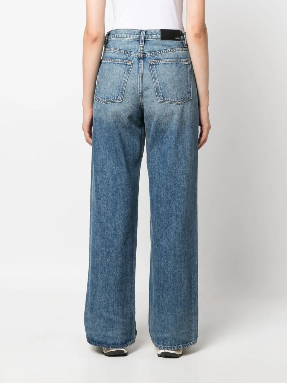 high-rise wide-leg jeans