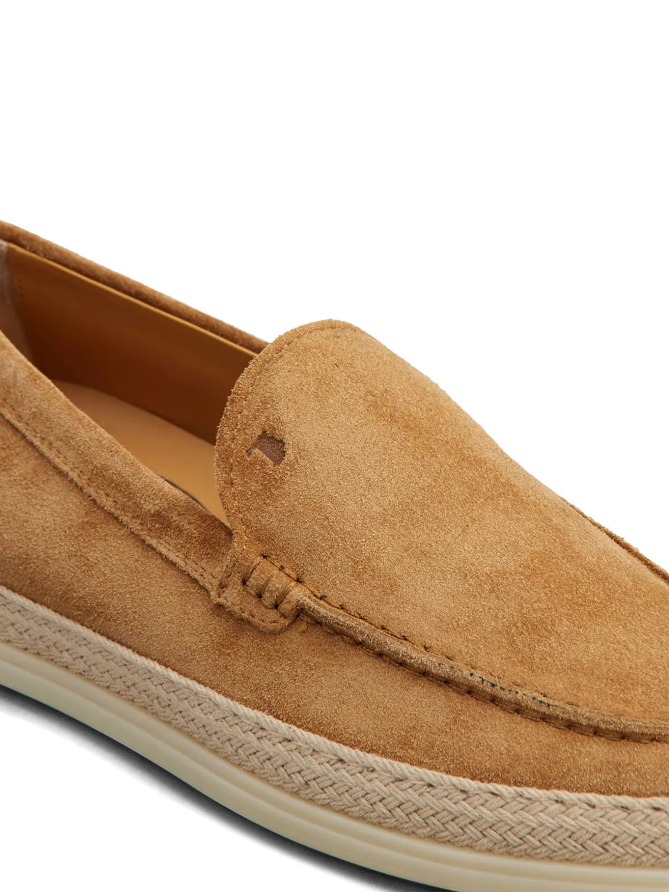 logo-debossed suede espadrilles