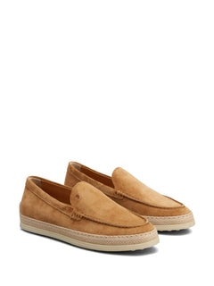 logo-debossed suede espadrilles
