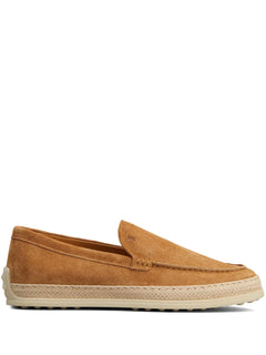 logo-debossed suede espadrilles