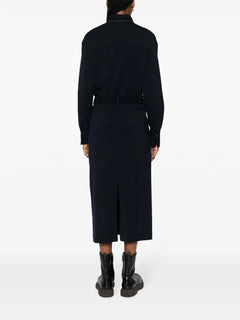 Monili chain-embellished shirt dress