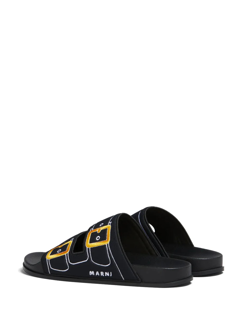 embroidered slip-on slides