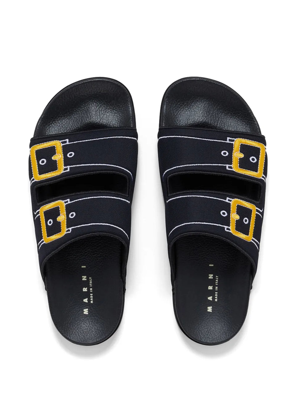 embroidered slip-on slides