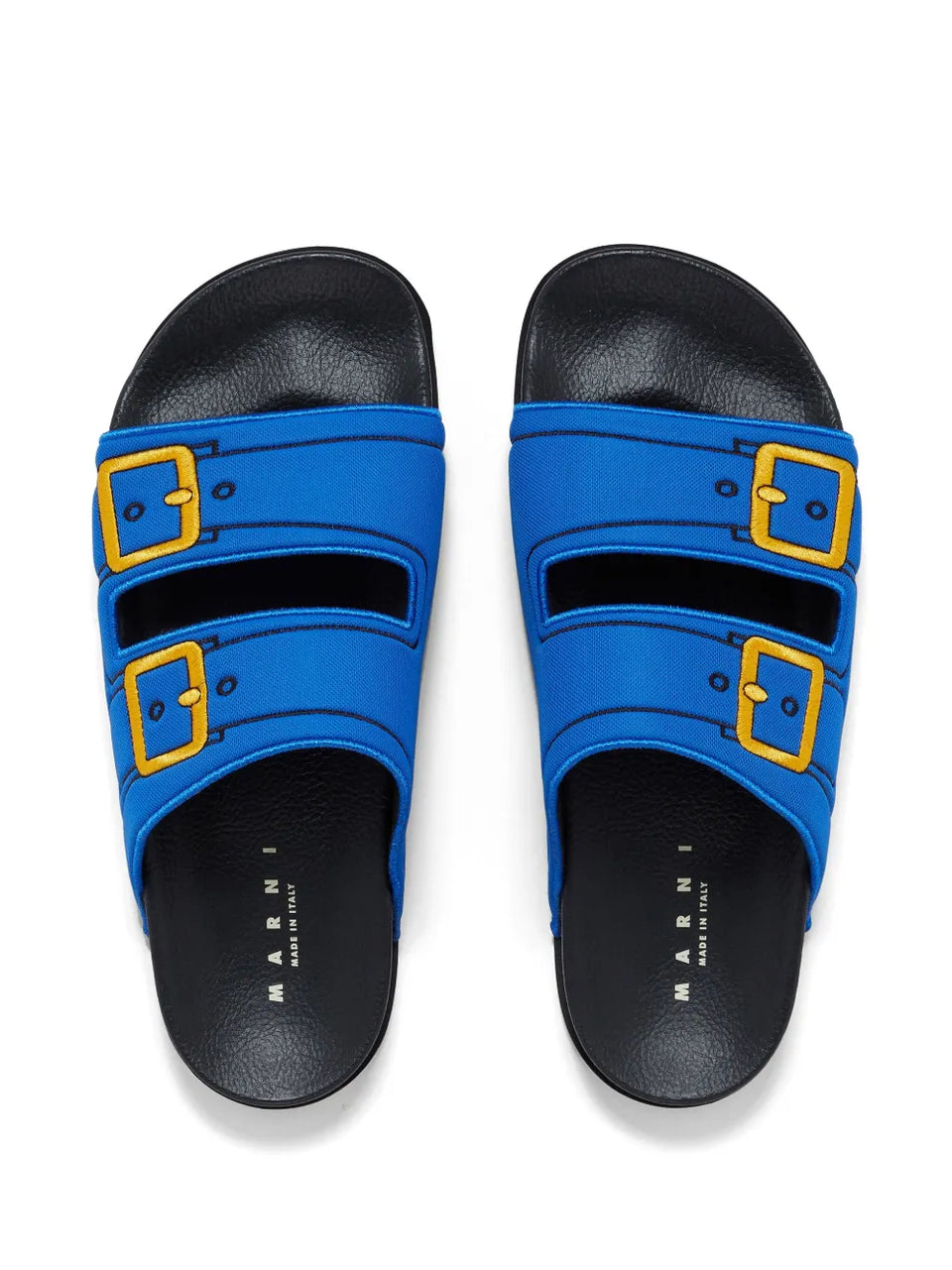 embroidered slip-on slides