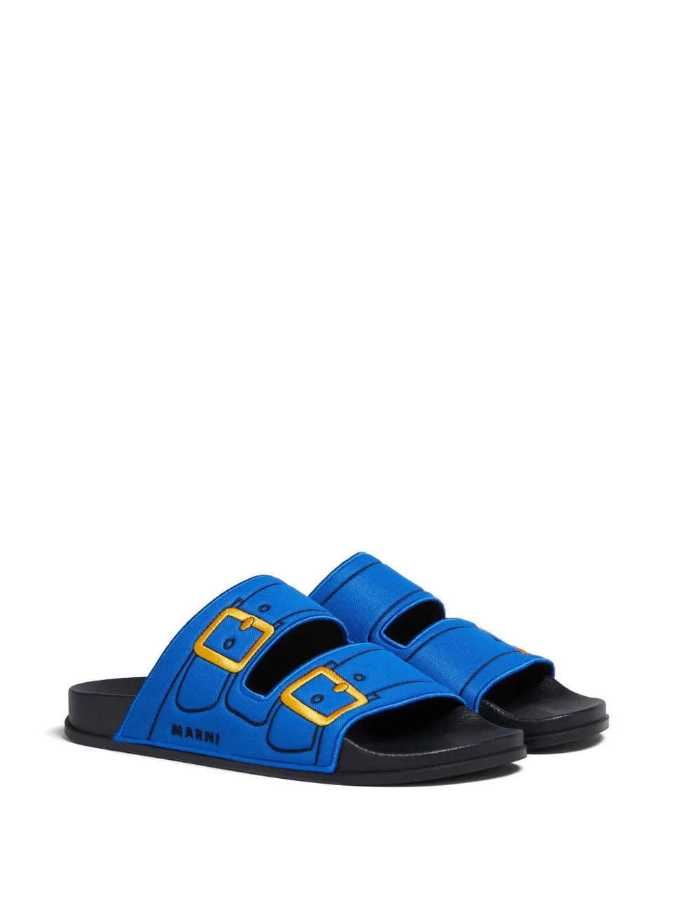 embroidered slip-on slides
