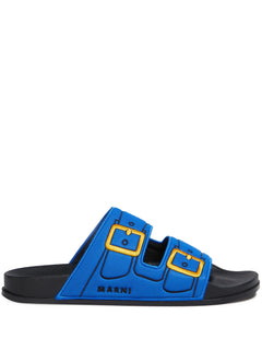 embroidered slip-on slides