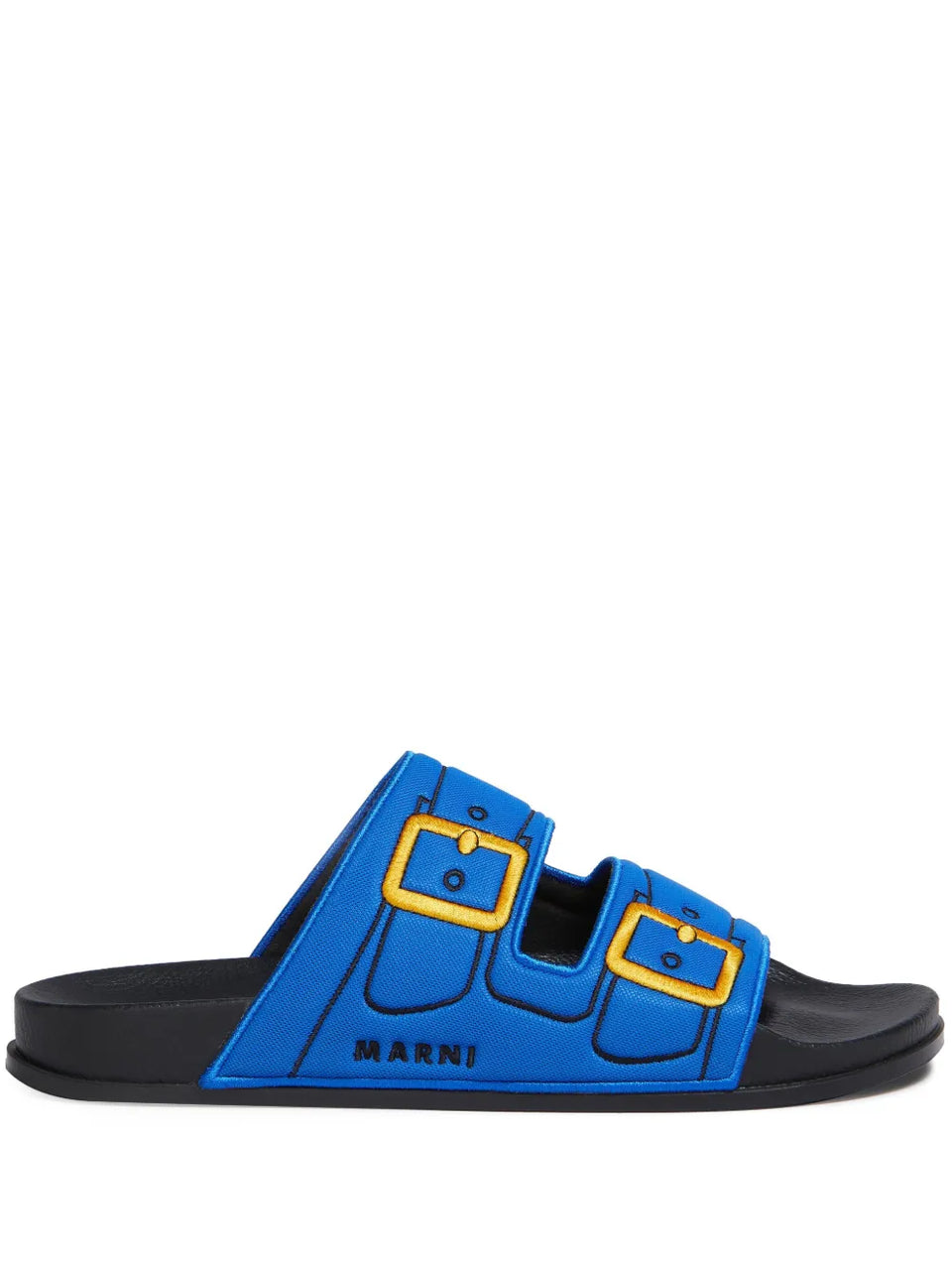 embroidered slip-on slides
