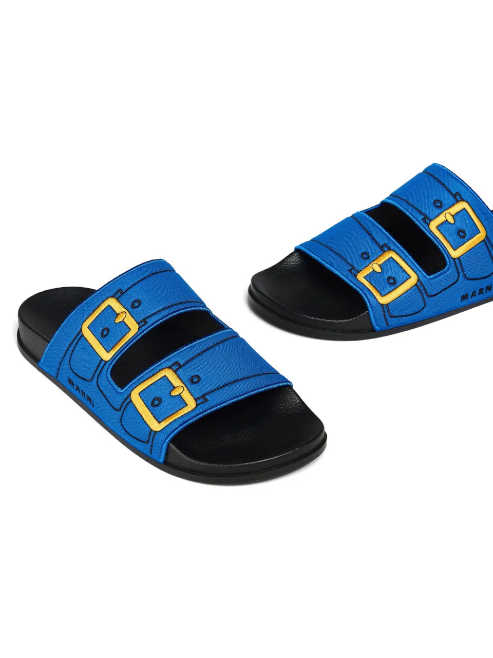 embroidered slip-on slides