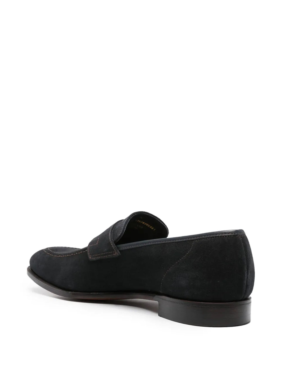almond-toe suede loafers