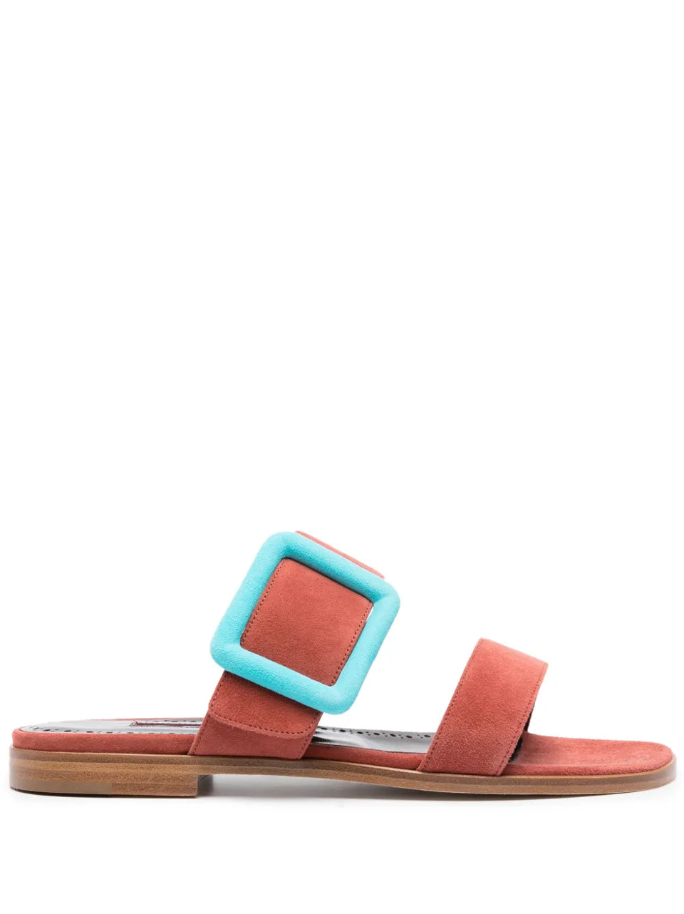 buckle-detail suede sandals