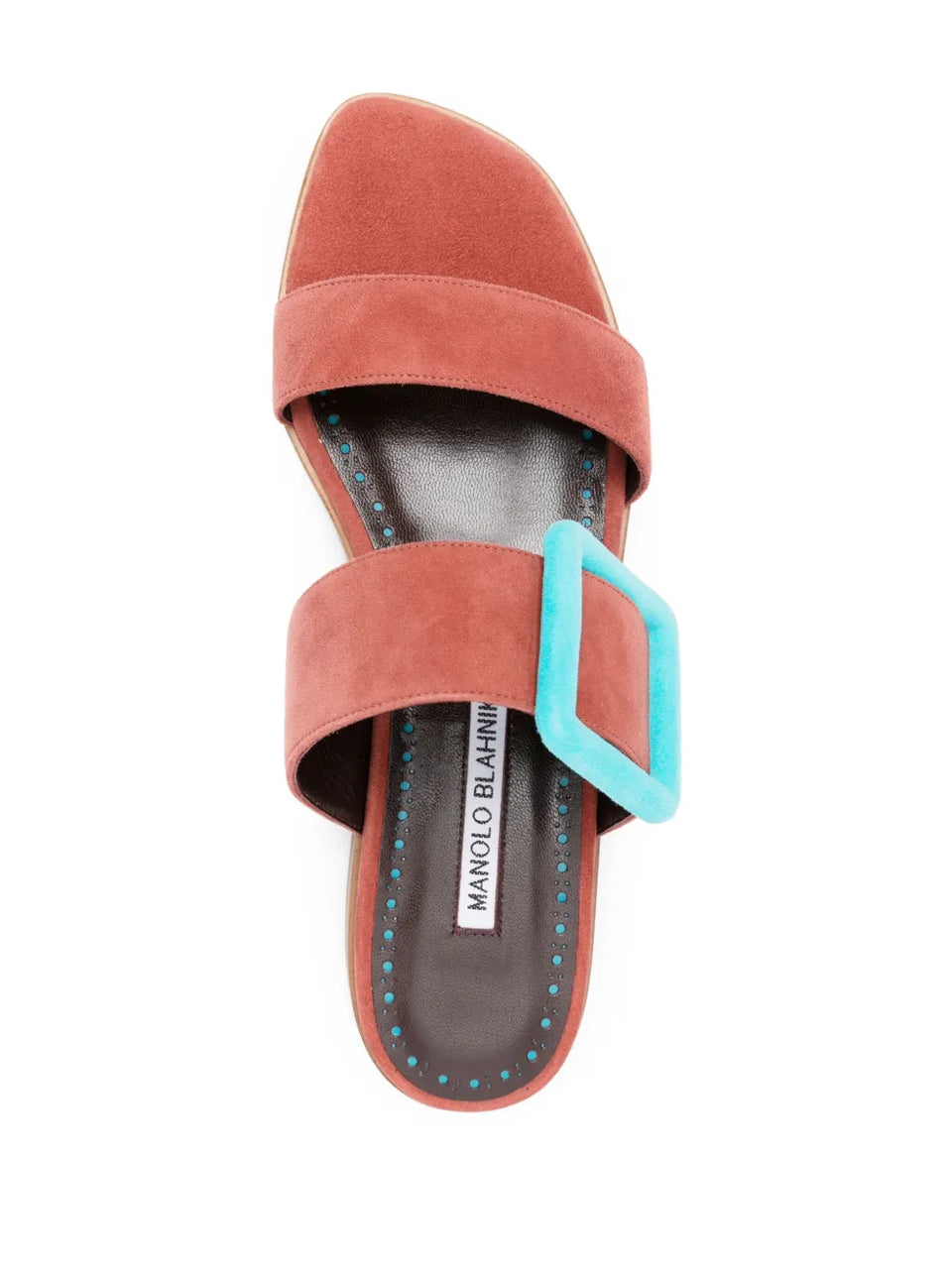 buckle-detail suede sandals