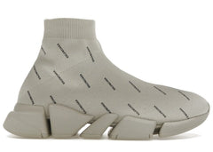Balenciaga Speed Trainer 2.0 All Over Logo Beige