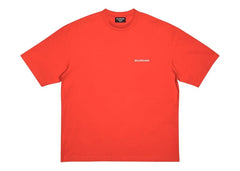 Balenciaga Back Logo Regular Fit Vintage T-Shirt Bright Red/White