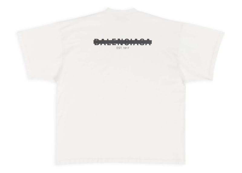 Balenciaga Strike 1917 Oversized T-Shirt Off-White