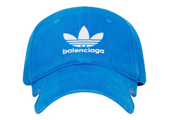 Balenciaga x adidas Trefoil Balenciaga Logo Cap Blue/White