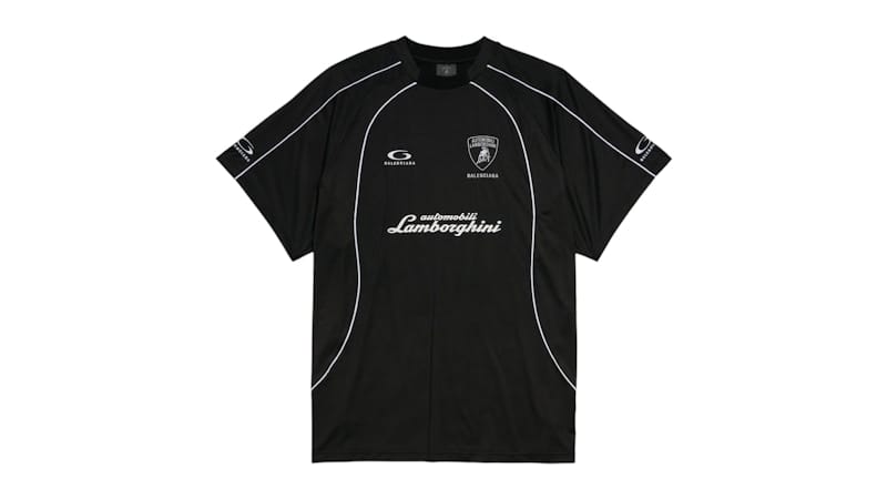 Balenciaga Automobil Lamborghini Oversized Soccer T-Shirt Black