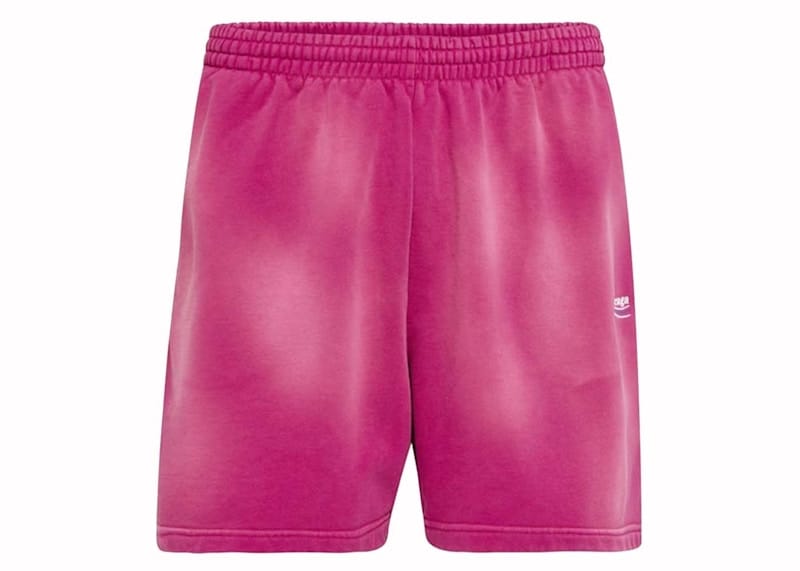 Balenciaga Campaign Logo Sweatshorts Dark Fuchsia