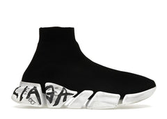 Balenciaga Speed 2.0 Graffiti Recycled Knit Black (Women's)