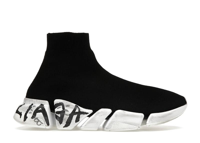 Balenciaga Speed 2.0 Graffiti Recycled Knit Black (Women's)