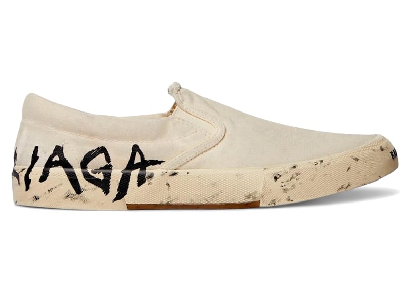Balenciaga Paris Low Top Graffiti Destroyed White Black