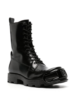 D-Hammer D lace-up leather boots