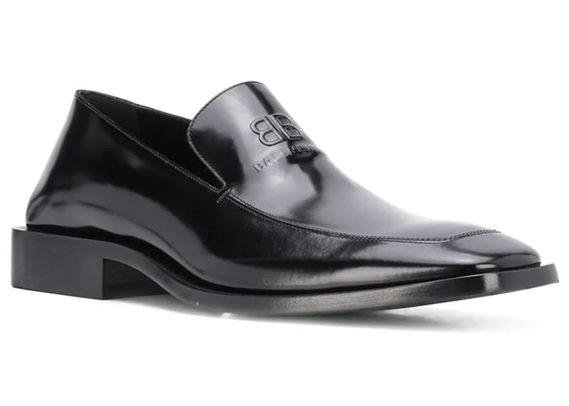 Balenciaga Coin Rim 20mm Loafers Black Leather
