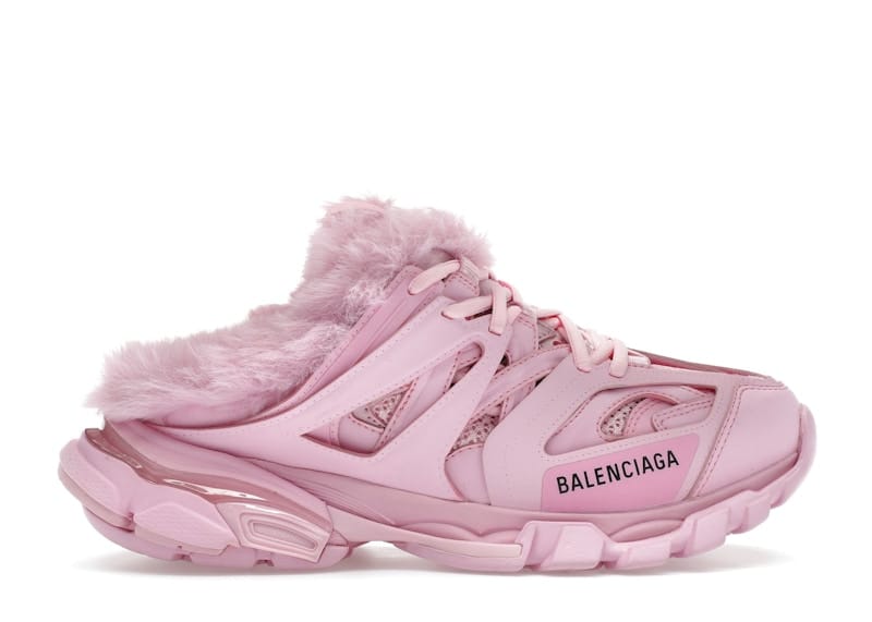 Balenciaga Track Mule Pink Faux Fur (Women's)