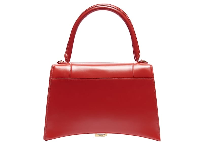 Balenciaga Hourglass Top Handle Medium Red