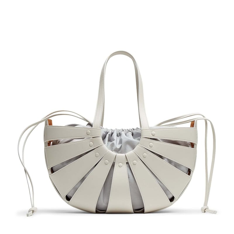 Bottega Veneta The Shell Medium Handbag Grey