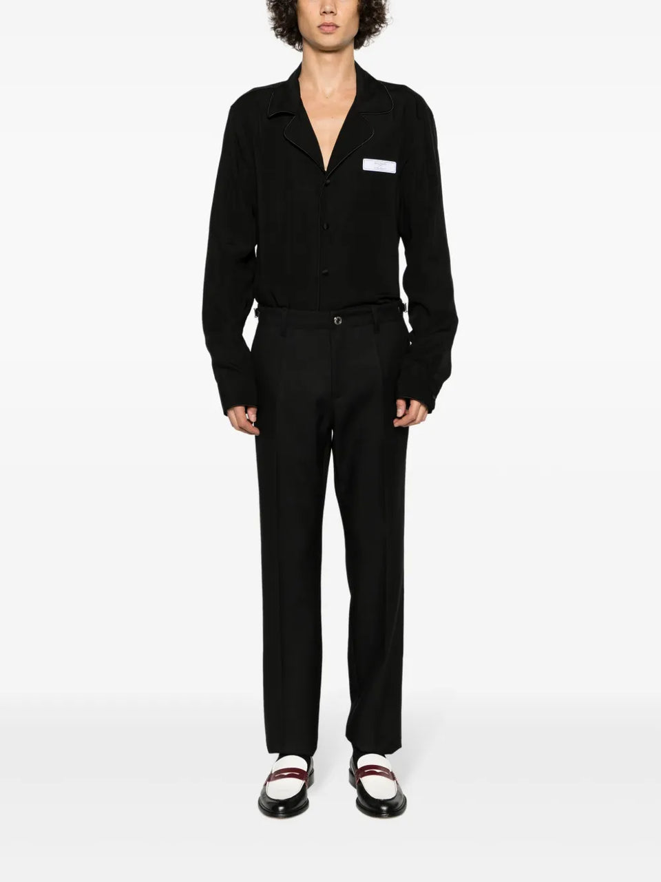 logo-patch long sleeve shirt
