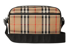 Burberry Vintage Check and Leather Crossbody Bag Archive Beige
