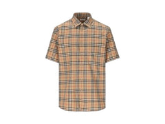 Burberry Nova-Check Pattern Cotton Shirt Archive Beige