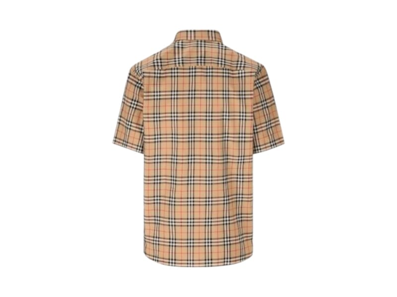 Burberry Nova-Check Pattern Cotton Shirt Archive Beige