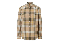 Burberry Check Cotton Shirt Truffle