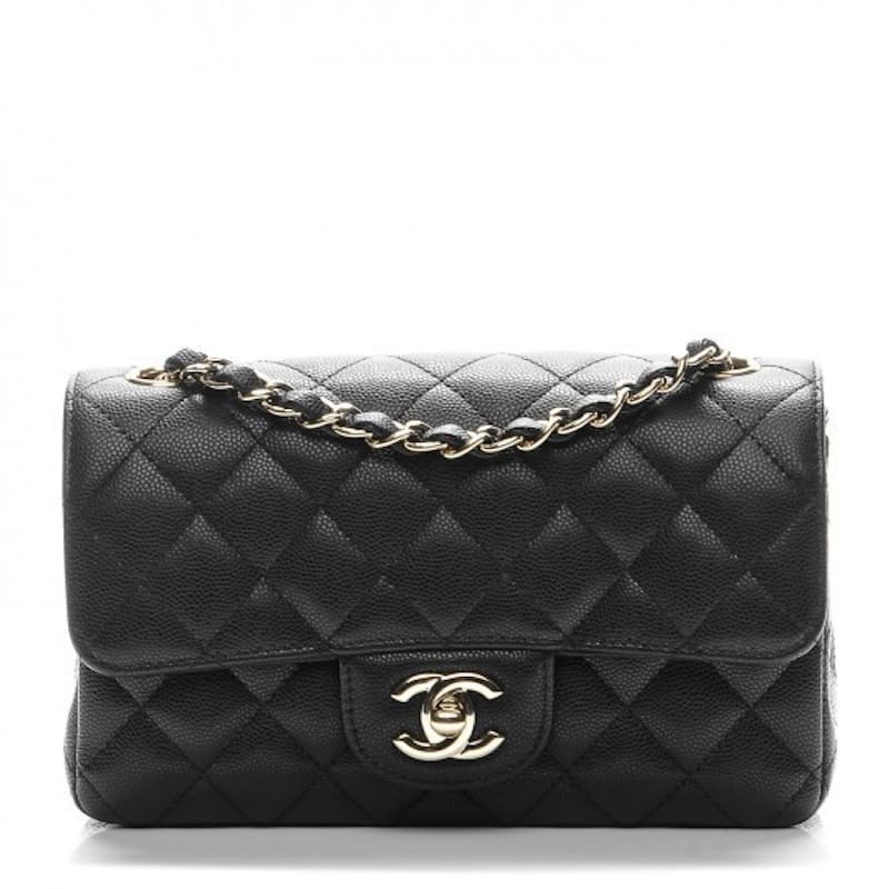 Chanel Mini Rectangular Flap Black Caviar