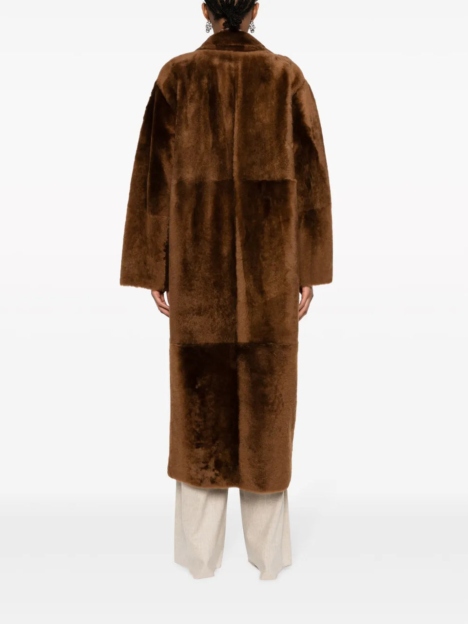 notched-lapels double-breasted coat