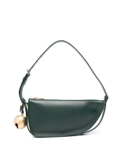 charm-detail leather shoulder bag