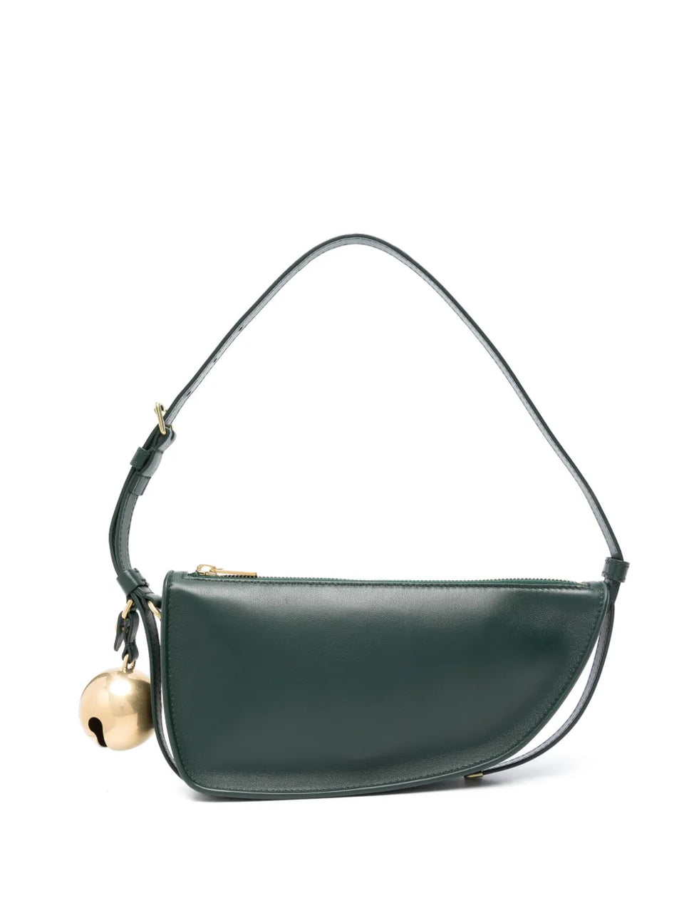 charm-detail leather shoulder bag